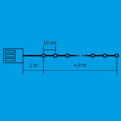 LED-es elemes fényfüzér - MLC 58/WW